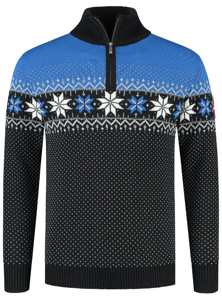 Nordic Herrtröja Merino, blå & svart främre