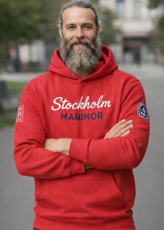 Stockholm Marinor Hoodie – Röd Premium Hoodie | Cottonhill
