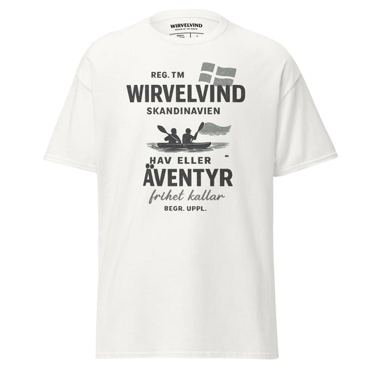 Whirlwind Adventure T-shirt vit för män | Skandinavisk frihet