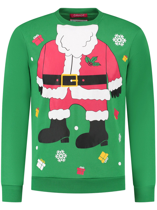 Wirvelvind Jultomtens förklädda gröna jultröja