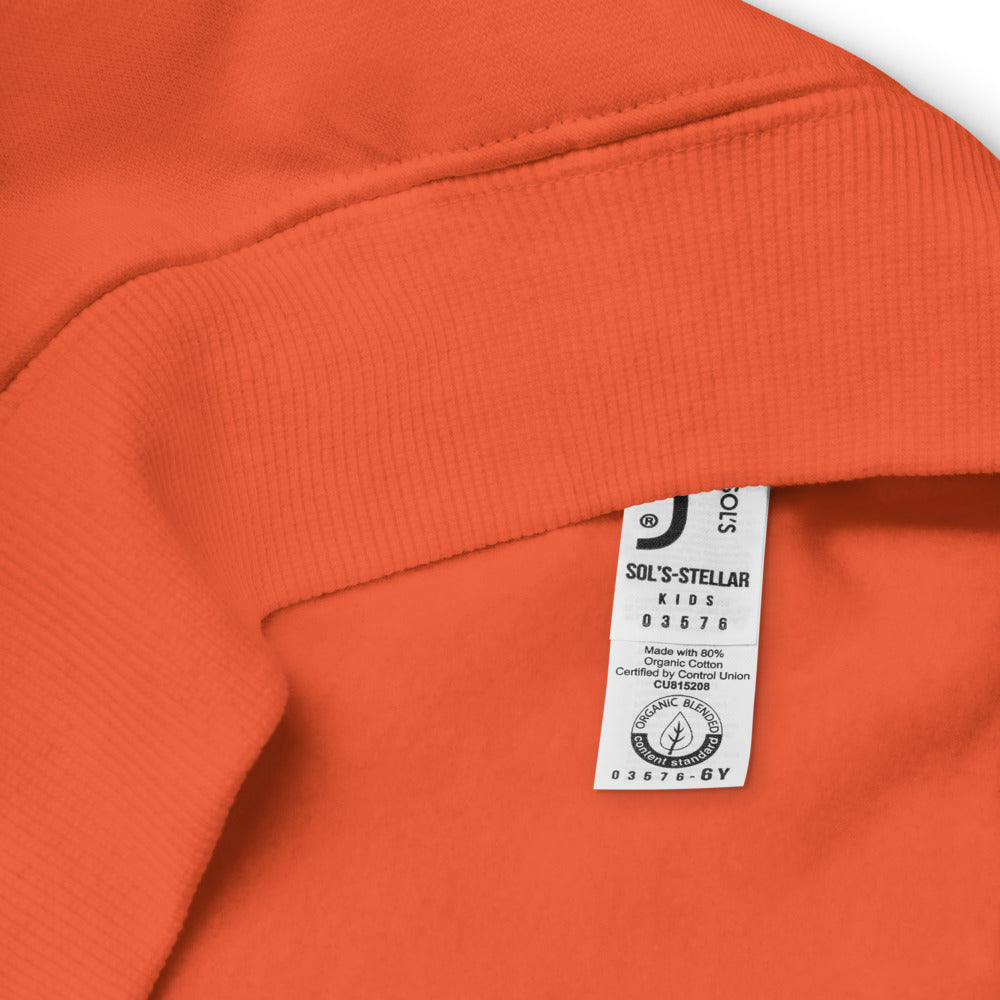 Barn Hoodie Ekologisk – Orange | Hållbar & Mjuk