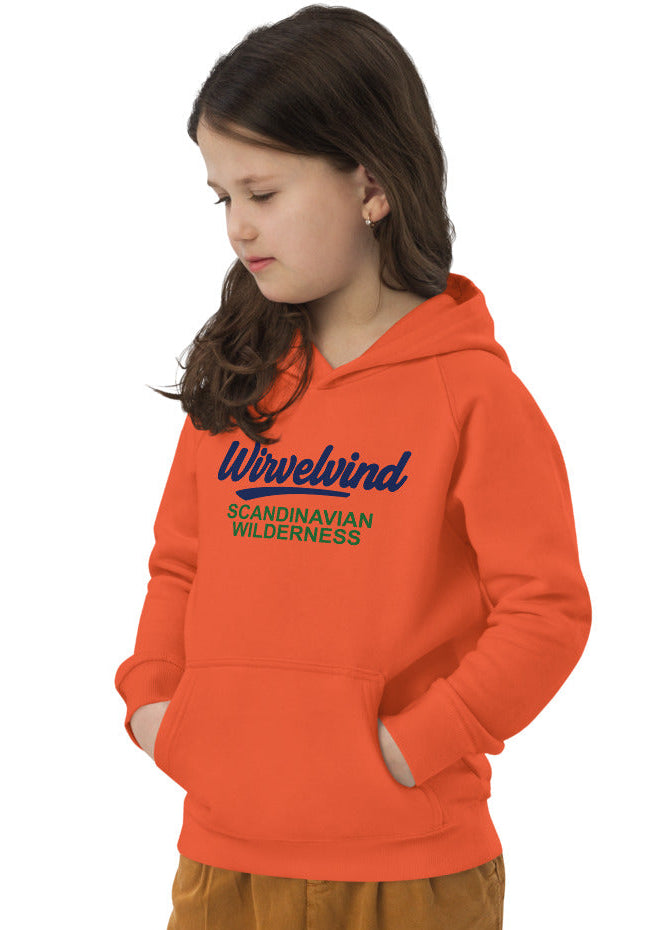 Barn Hoodie Ekologisk – Orange | Hållbar & Mjuk