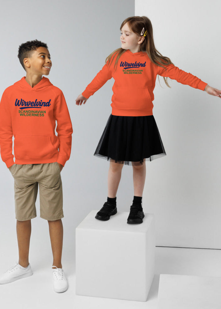 Barn Hoodie Ekologisk – Orange | Hållbar & Mjuk