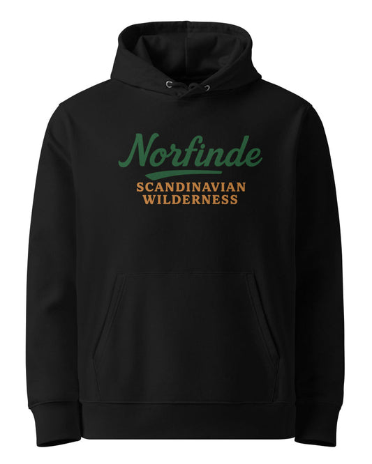 Ekologisk Hoodie – Skandinavisk Wilderness Svart