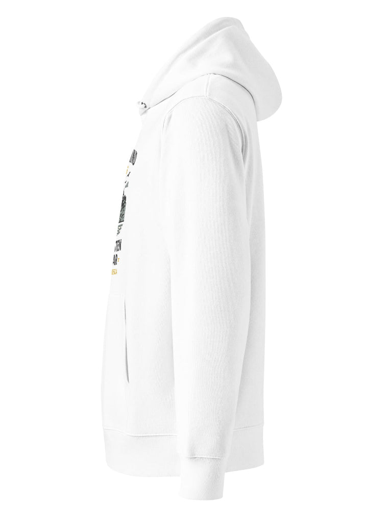 Ekologisk hoodie vit | Båtkusten kallar – Wirvelvind