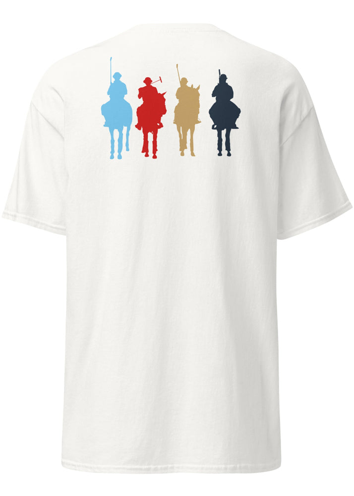 Vit herr t-shirt med klassiskt poloemblem på bröstet