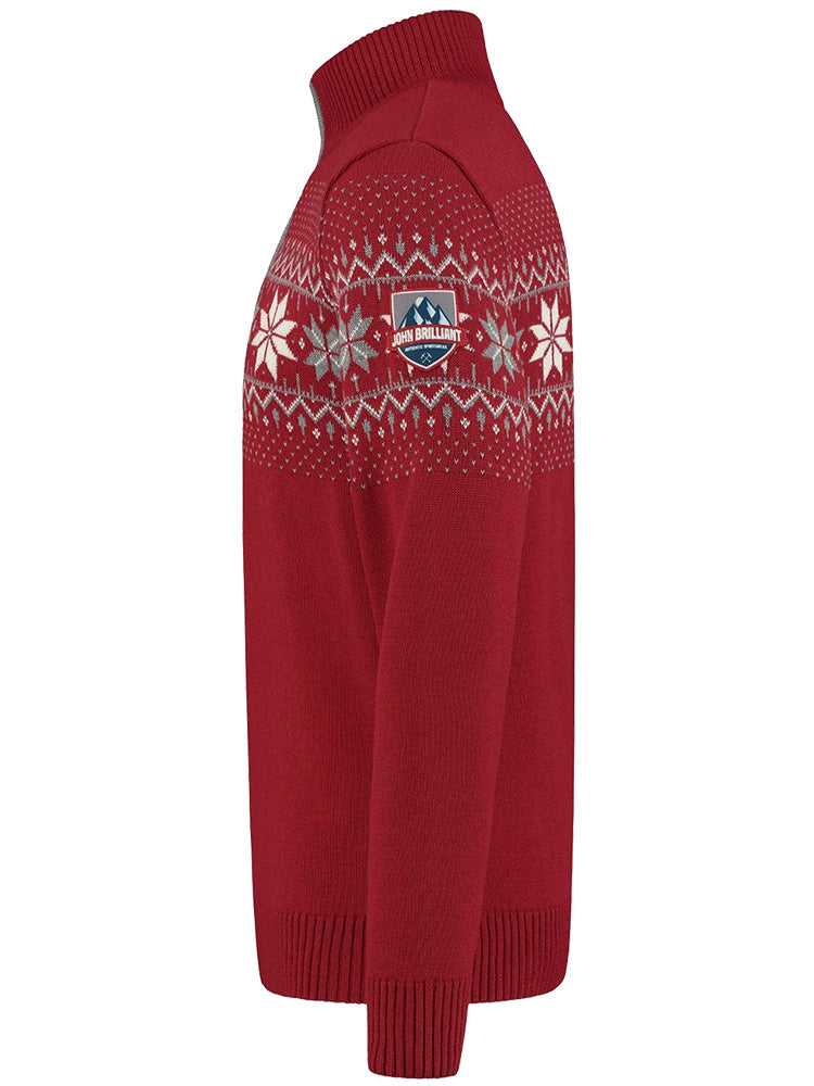 Nordic Herrtröja Merino, Röd asida