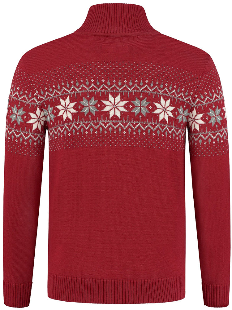 Nordic Herrtröja Merino, Röd atillbaka