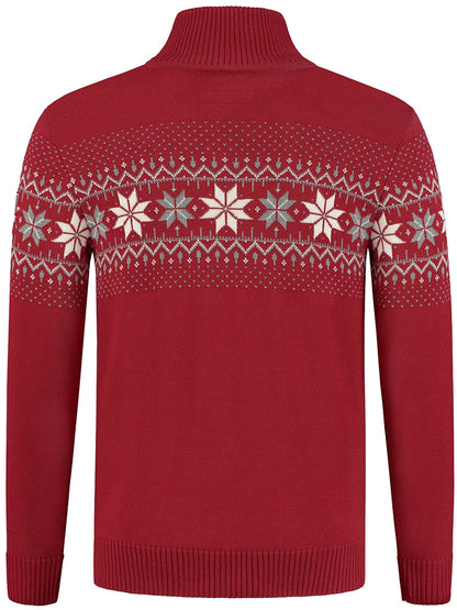 Nordic Herrtröja Merino, Röd atillbaka