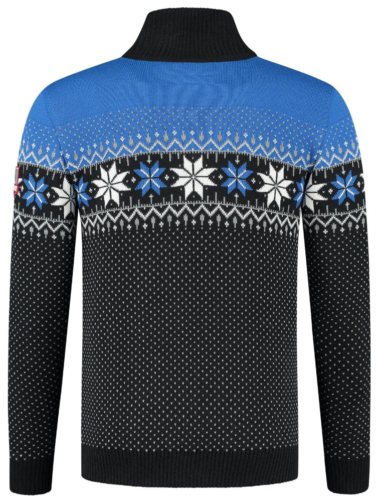 Nordic Herrtröja Merino, blå & svart tillbak