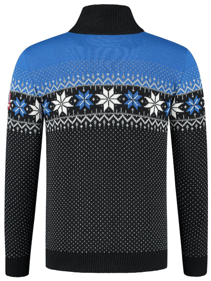Nordic Herrtröja Merino, blå & svart tillbak