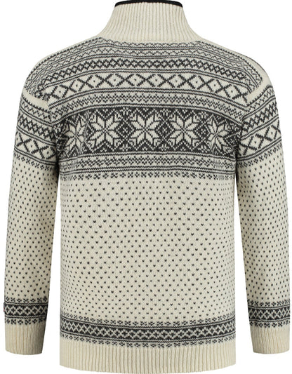 Norfinde, Pullover av 100% ren ny norsk ull, Benvit