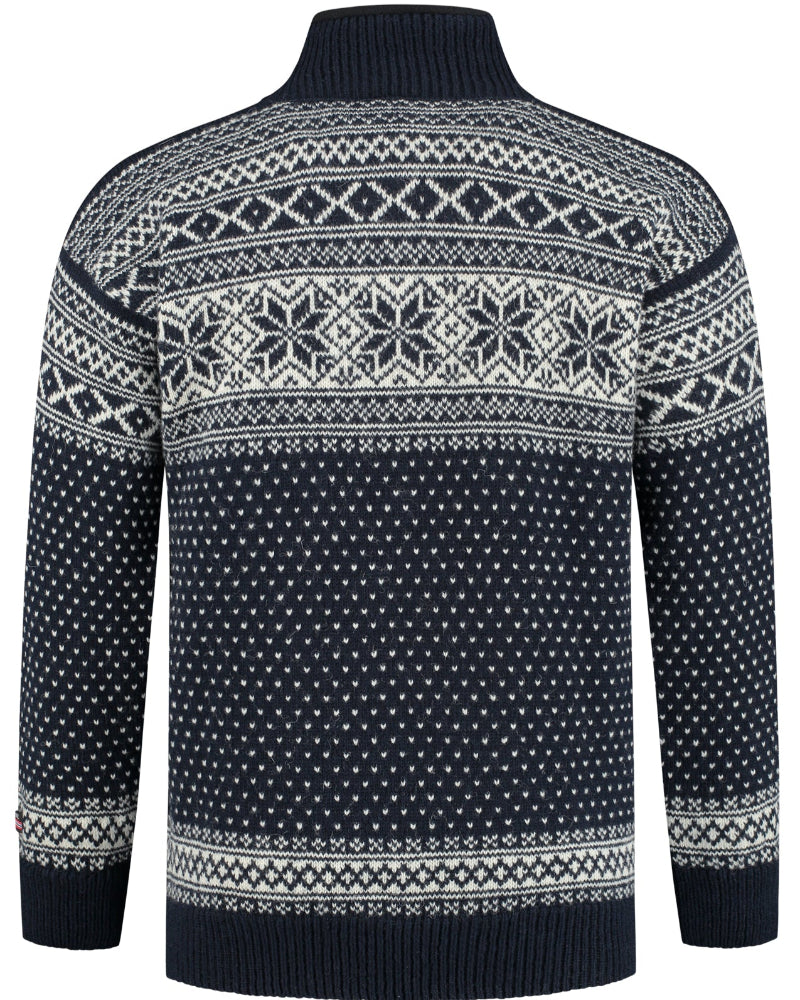 Norfinde, Pullover av 100% ren ny norsk ull, Mörkblå