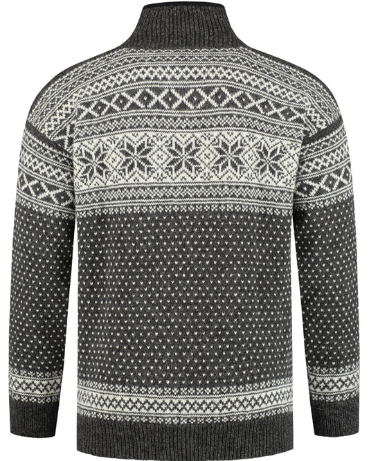 Pullover av 100 % ren ny ull Mörkgrå tröja