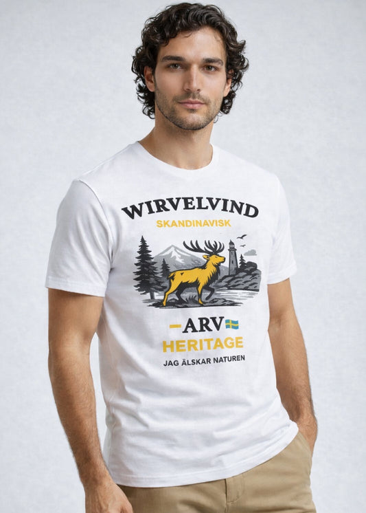 Skandinavisk Arv T-shirt vit | Nature Heritage – Wirvelvind