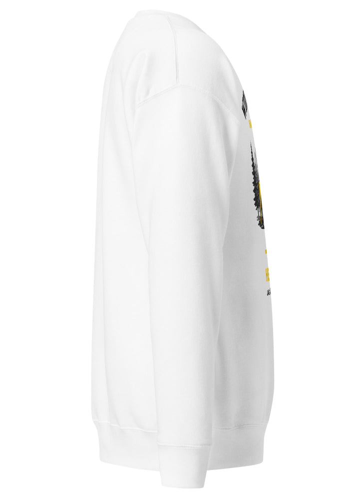 Skandinavisk arv – Sweatshirt vit med nordiskt tryck | Wirvelvind