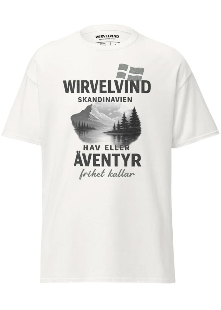 Whirlwind Adventure T-shirt vit för män | Skandinavisk frihet