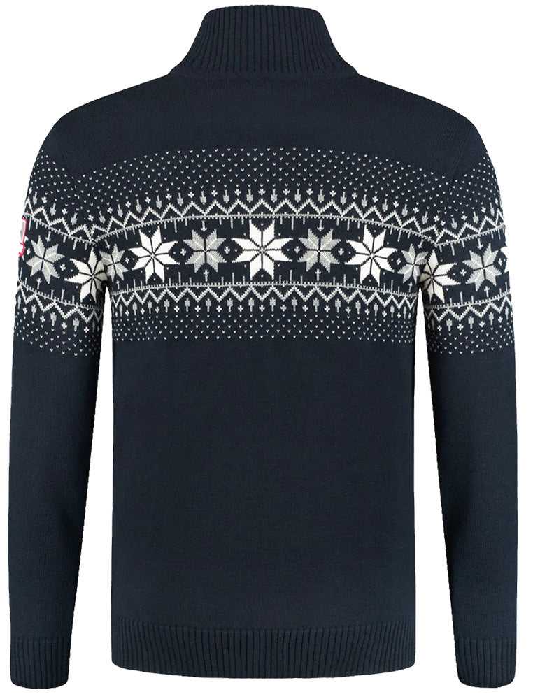 Wirvelvind Bekväm nordisk merinotröja – marinblå