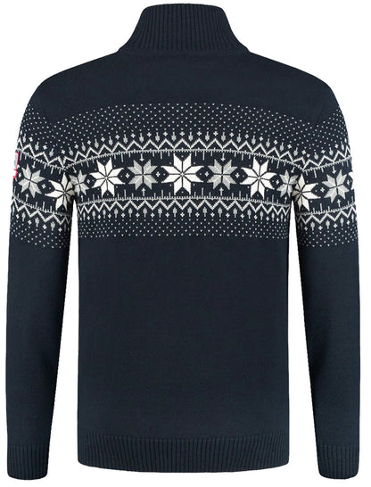 Wirvelvind Bekväm nordisk merinotröja – marinblå