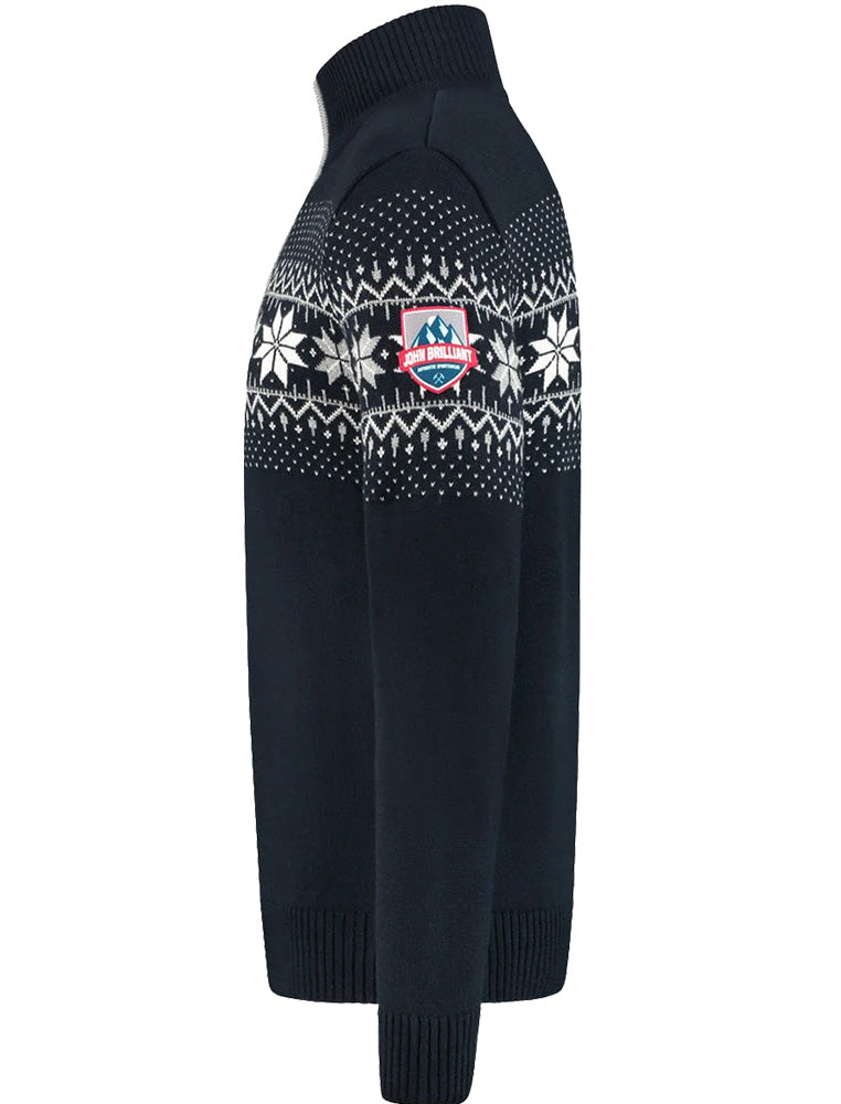 Wirvelvind Bekväm nordisk merinotröja – marinblå