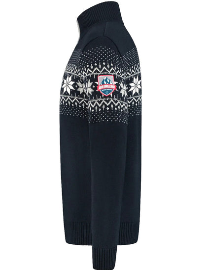 Wirvelvind Bekväm nordisk merinotröja – marinblå