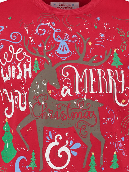 Wirvelvind Hjärtevärmande röd jultröja