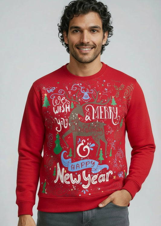 Wirvelvind Hjärtevärmande röd jultröja