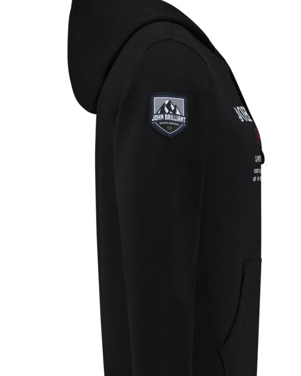 Wirvelvind Huvtröjan med nautiskt tryck, Svart