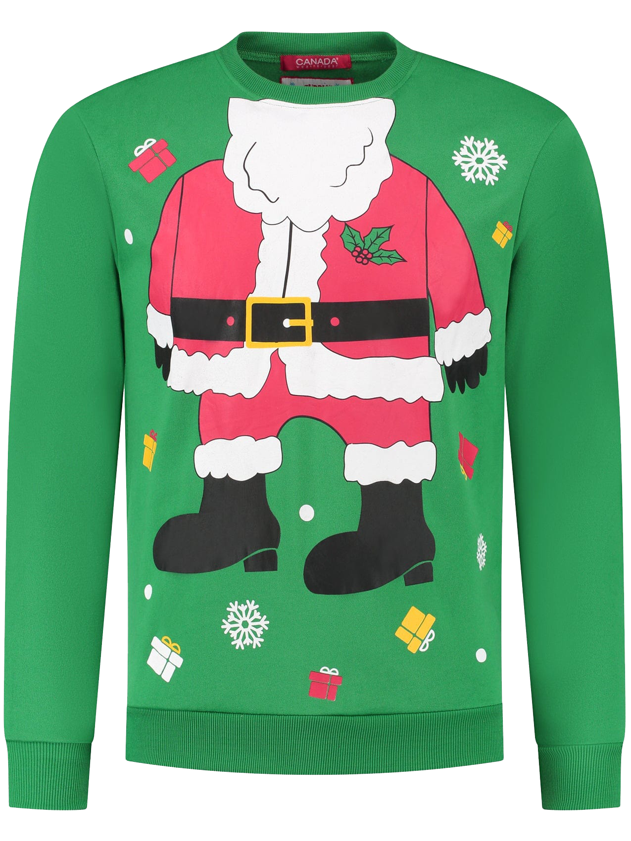 Wirvelvind Jultomtens förklädda gröna jultröja