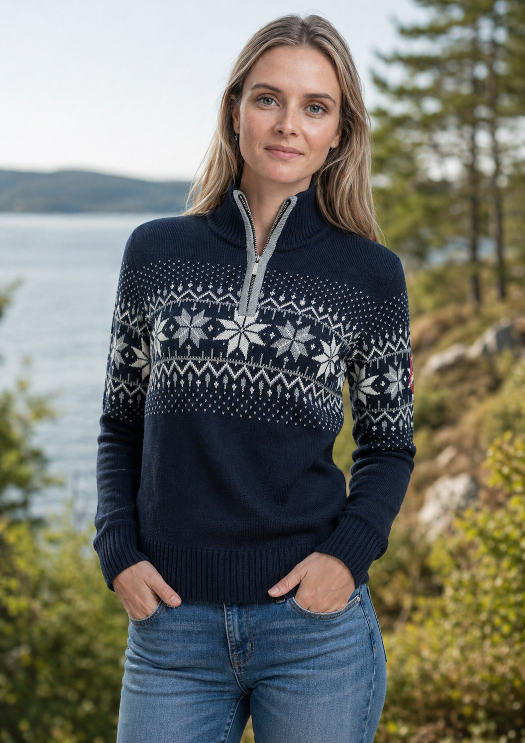 Wirvelvind Nordic Damtröja Merino, Mörkblå