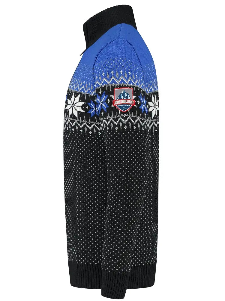 Wirvelvind Nordic Herrtröja Merino, blå & svart