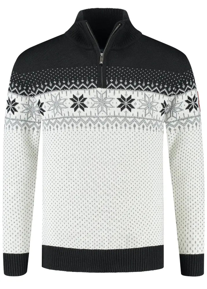 Wirvelvind Nordic Herrtröja Merino, svart & vit