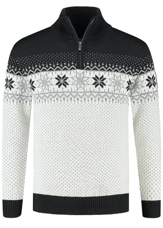 Wirvelvind Nordic Herrtröja Merino, svart & vit