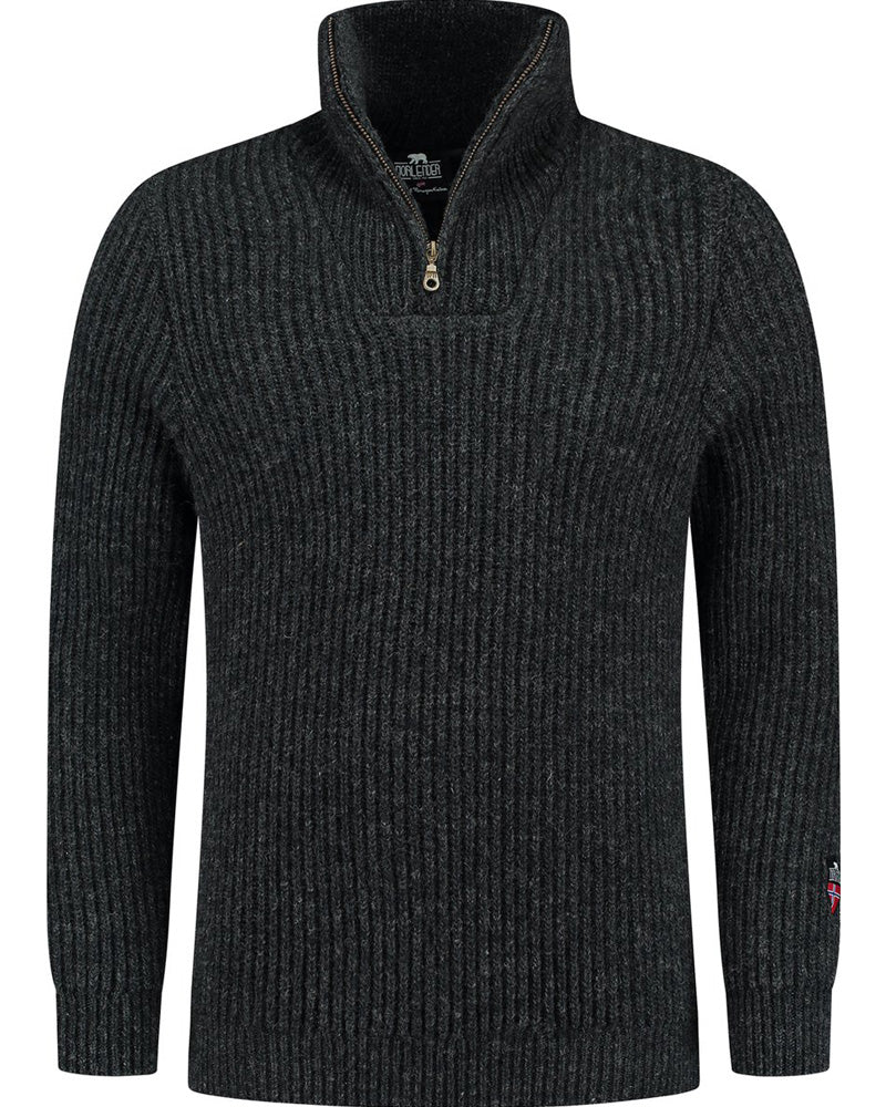 Wirvelvind Slitstark ribbtröja, Charcoal