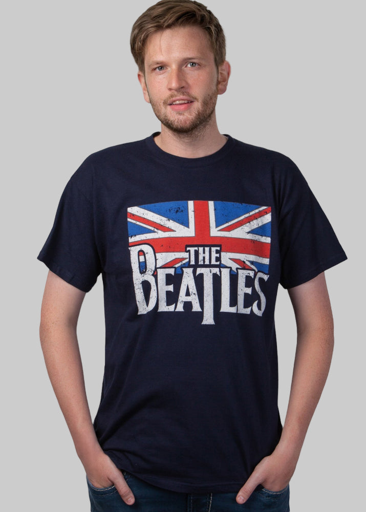 Wirvelvind T-shirt Beatles "Vintage Flag" blå
