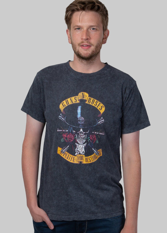 Wirvelvind T-shirt Guns 'N Roses "Appetite For Destruction" Dip Dye