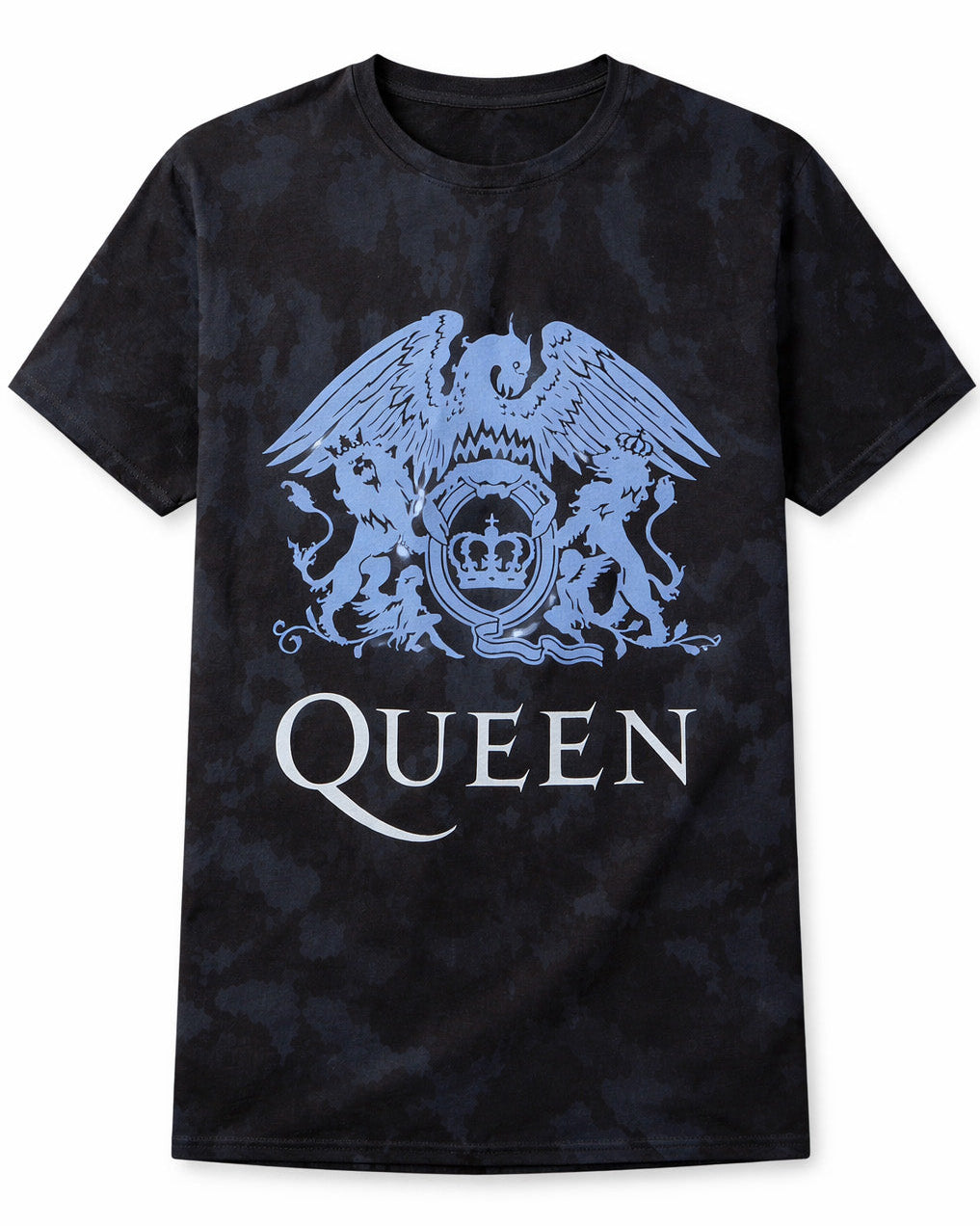 Wirvelvind T-shirt Queen "Blue Crest" Dip Dye, Svart