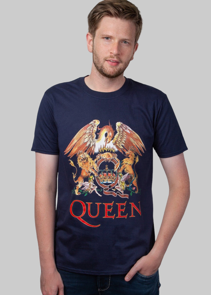Wirvelvind T-shirt Queen "Classic Crest" Blå