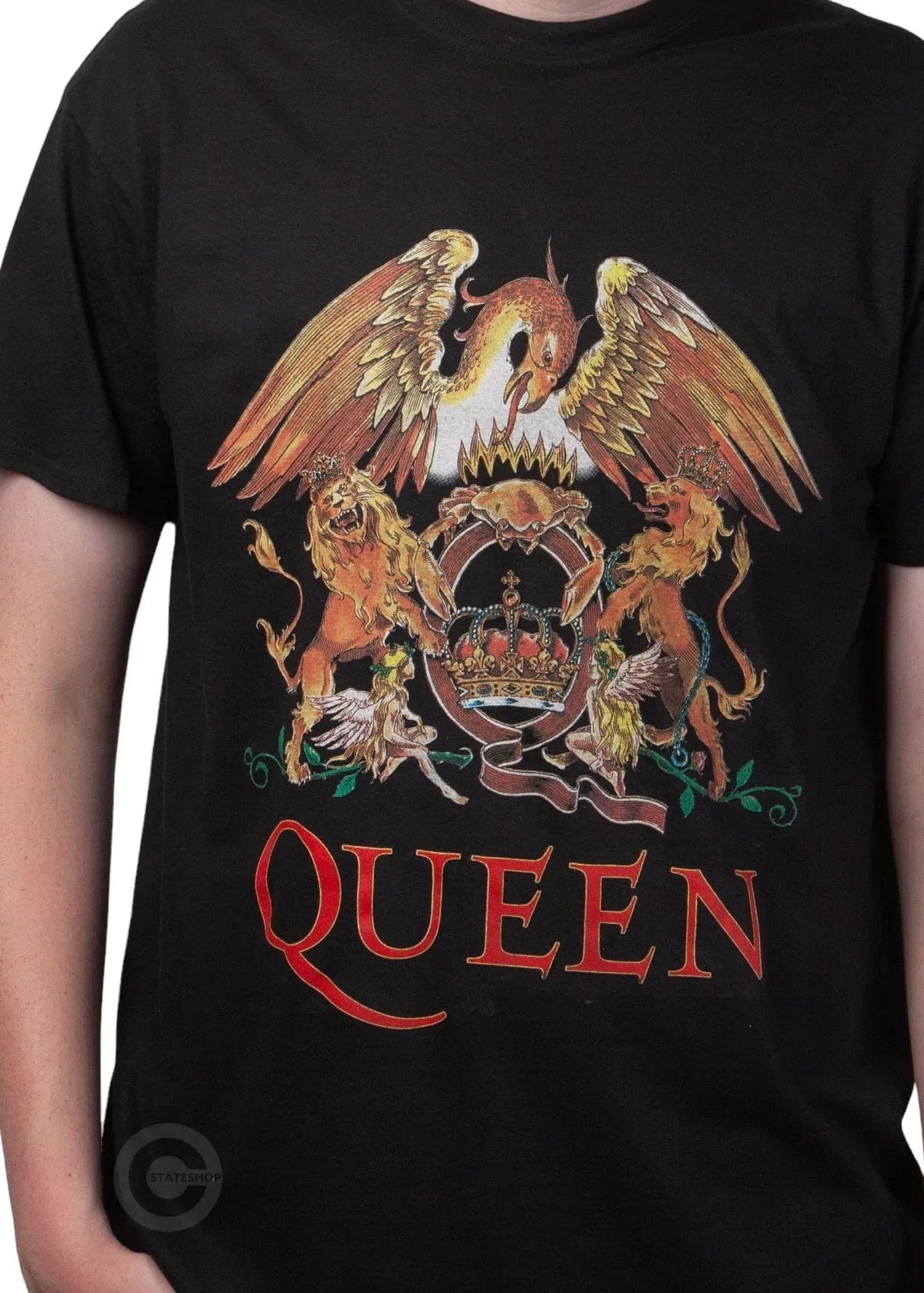 Wirvelvind T-shirt Queen "Classic Crest" Svart