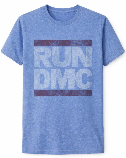 Wirvelvind T-shirt Run DMC "Burned out Logo" Blå