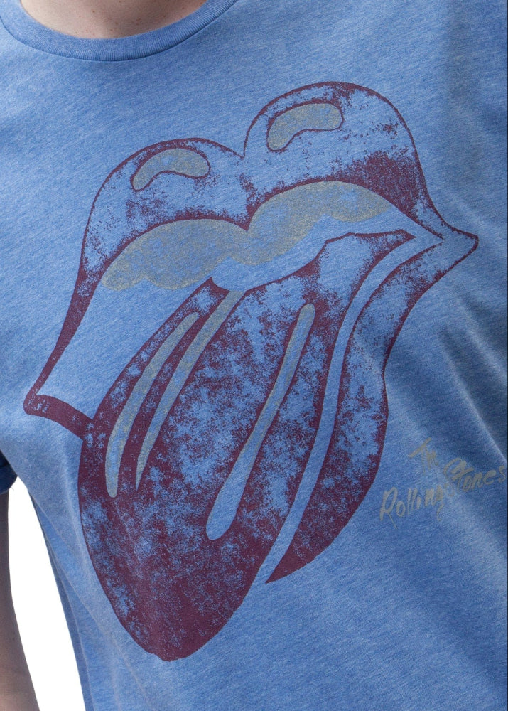 Wirvelvind T-shirt The Rolling Stones "Burned Out Tongue" Blå