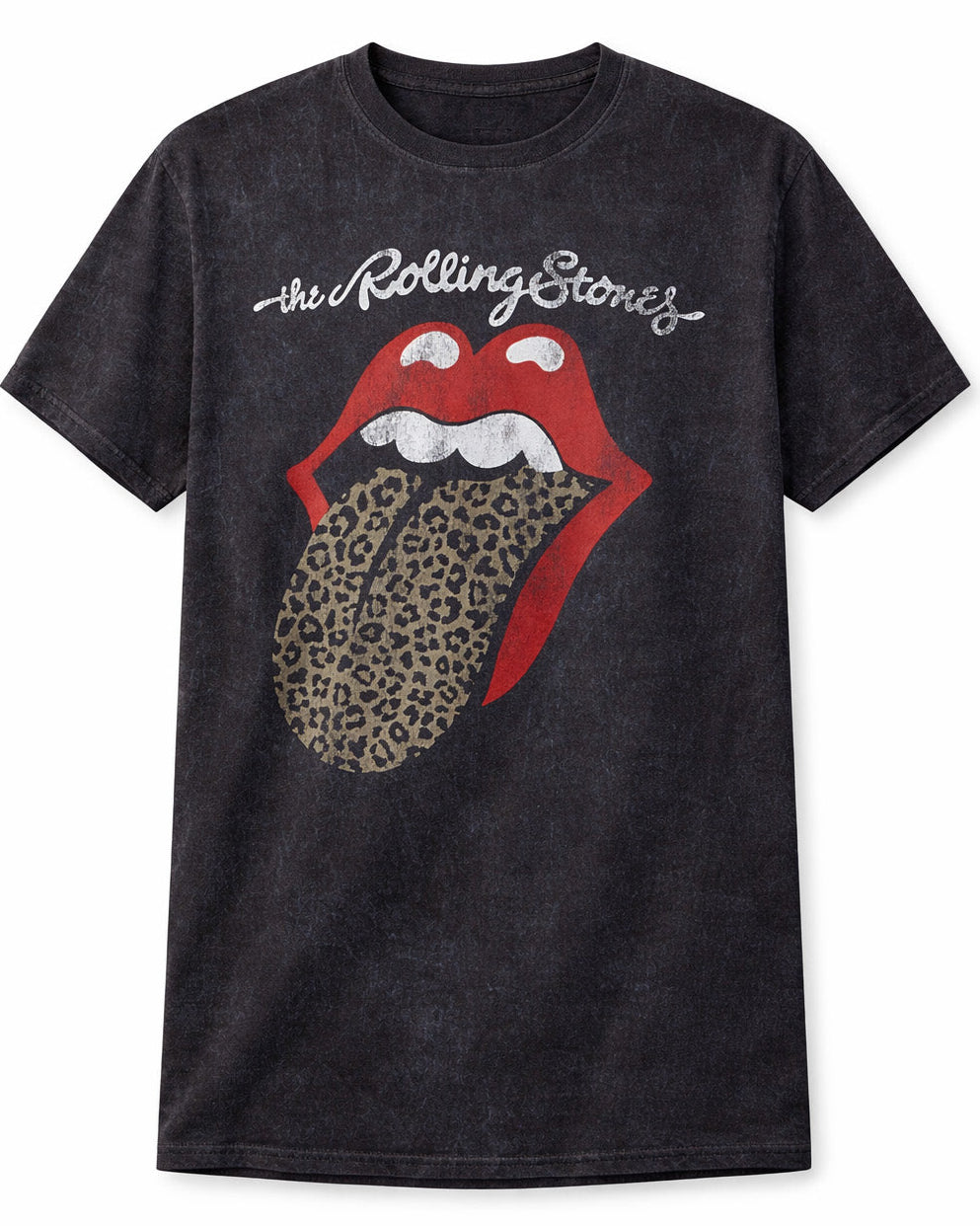 Wirvelvind T-shirt The Rolling Stones "Leopard Tongue" Mörkgrå