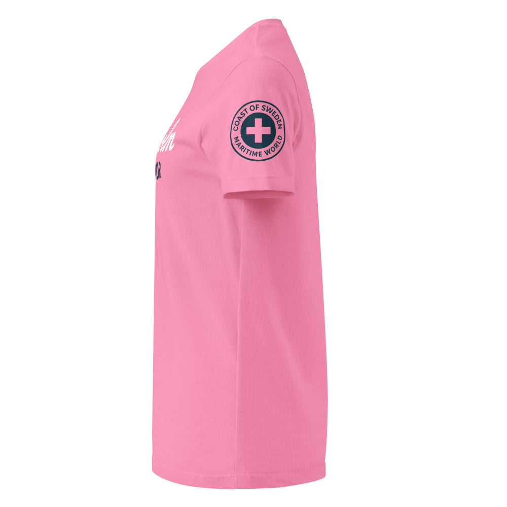 Rosa dam t-shirt Stockholm Marinor vänster sida