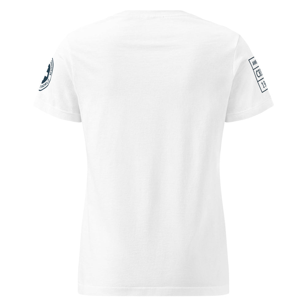 Vit dam t-shirt Stockholm Marinor bakifrån