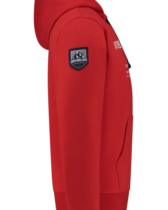 Wirvelvind Huvtröjan med nautiskt tryck, Röd